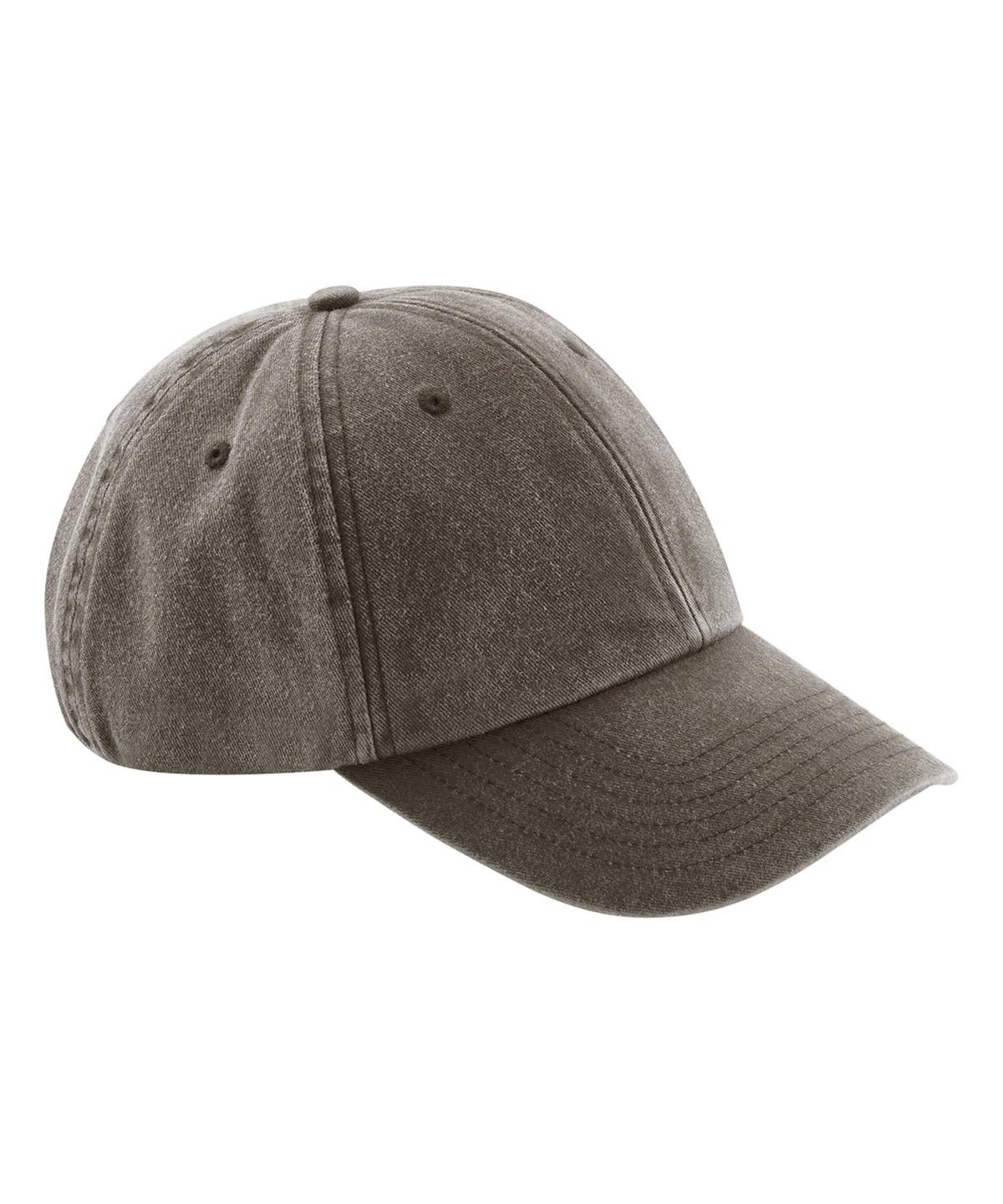 Fancy a pint? Embroidered Vintage Cap: Vintage Black