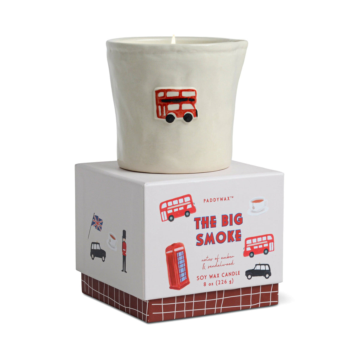 Paddywax Bistro 8oz/226g Double Decker Bus Ceramic Candle - The Big Smoke