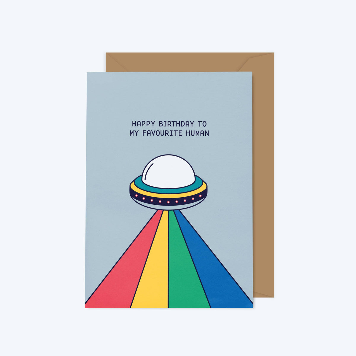 Happy Birthday To My Favourite Human, Blast Off Series, A6 Greeting Card