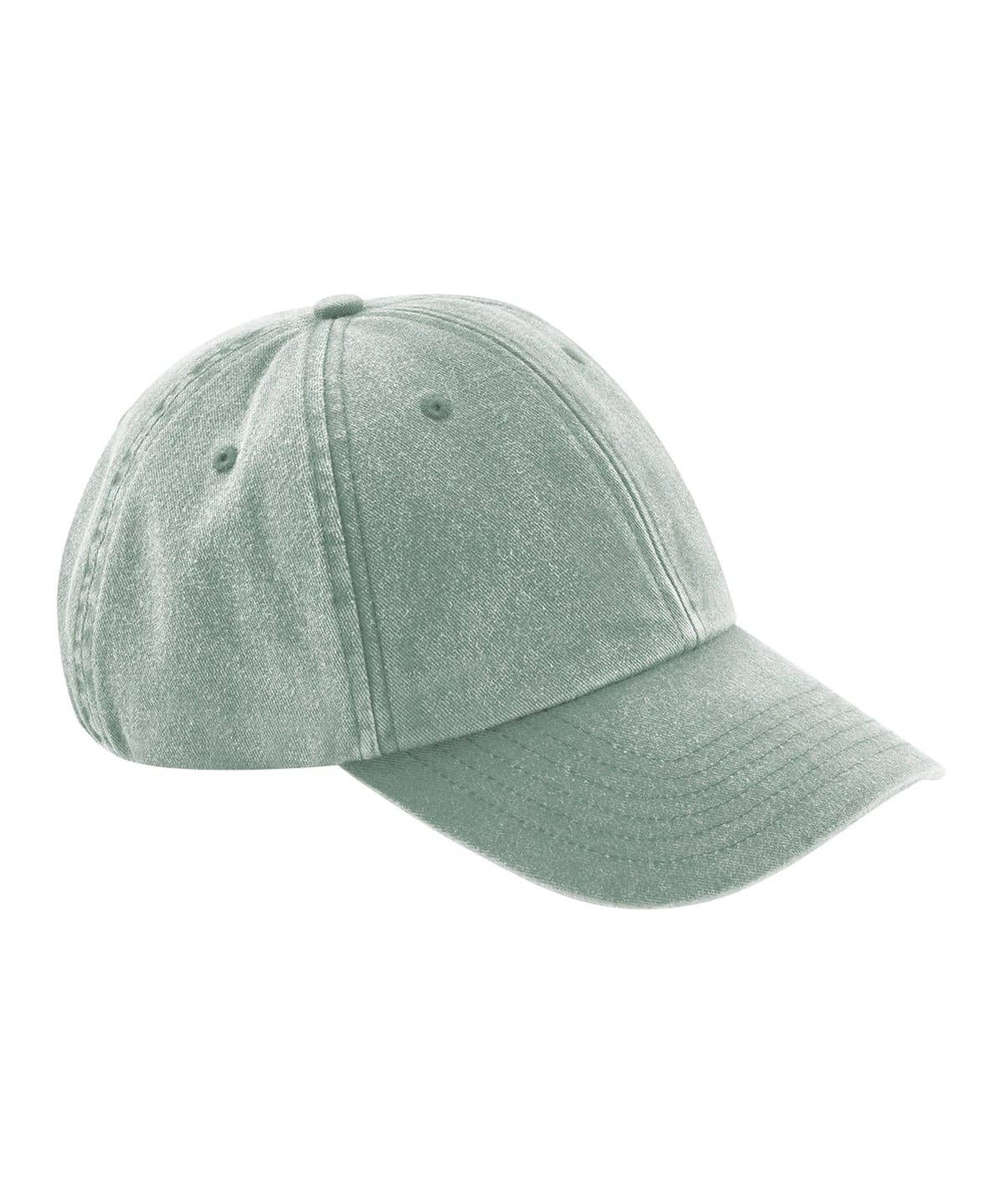 Fancy a pint? Embroidered Vintage Cap: Vintage Black