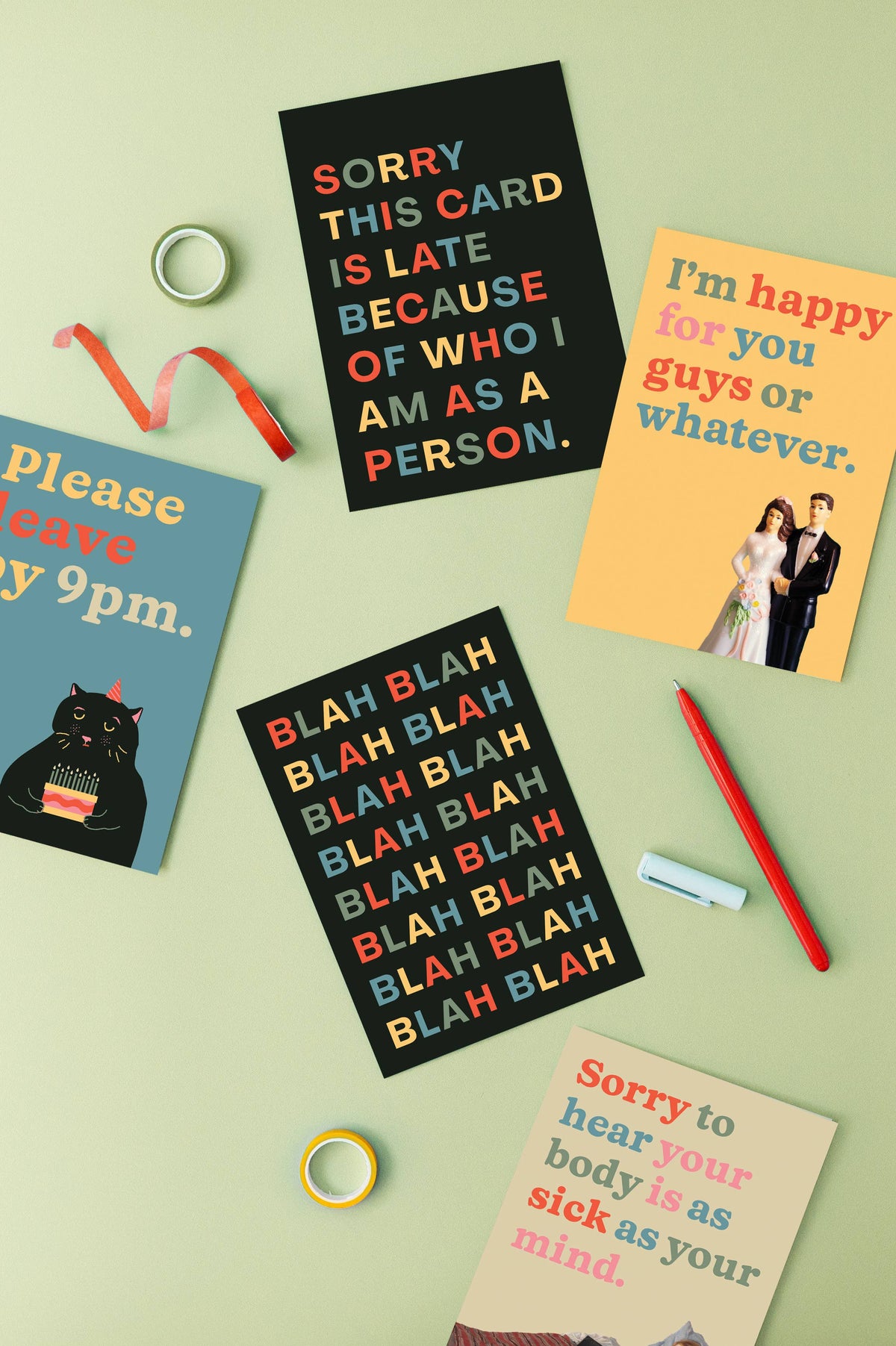 This Card Is Late Greeting Card