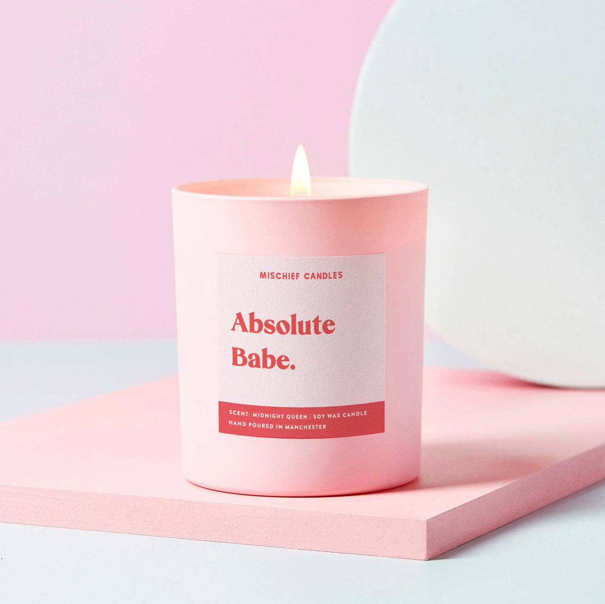 Friendship Gift Funny Gift For Her Candle Absolute Babe: Pink / Secret Beach Club / 30cl