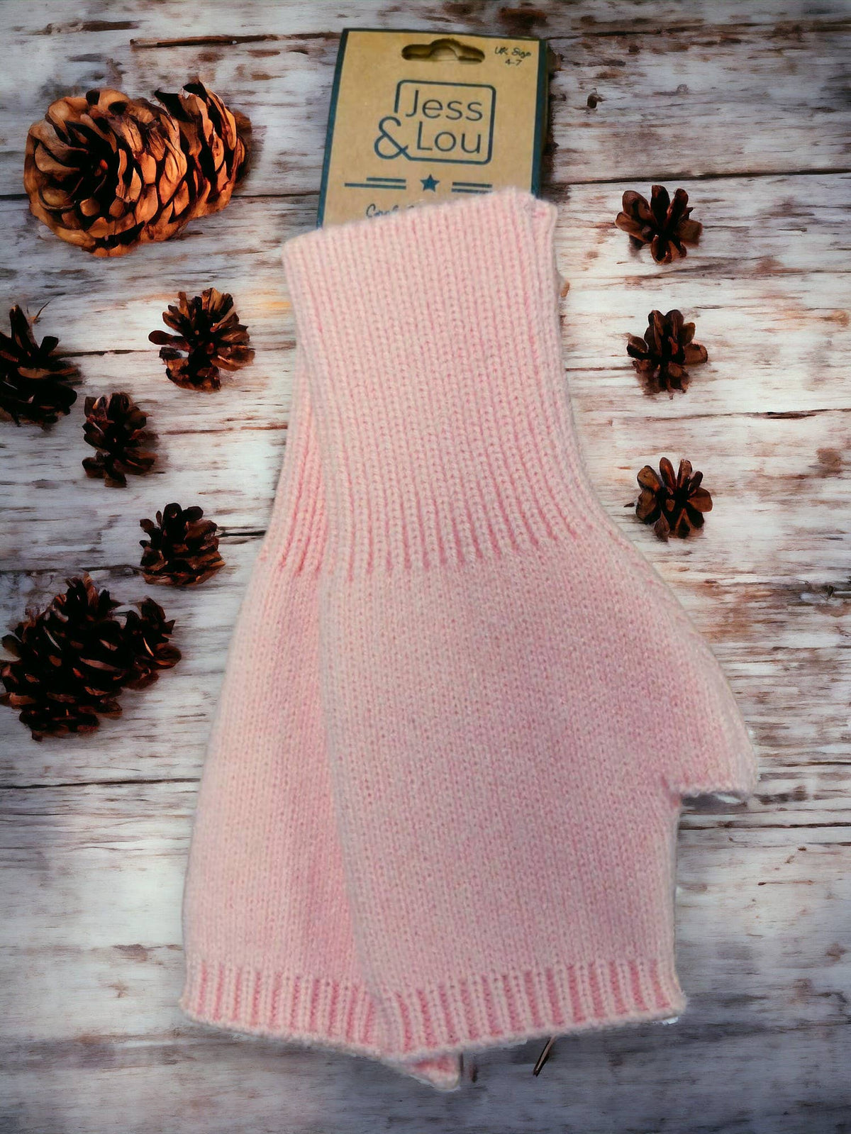 Warm & Classic: Plain Knit Fingerless Gloves: Black