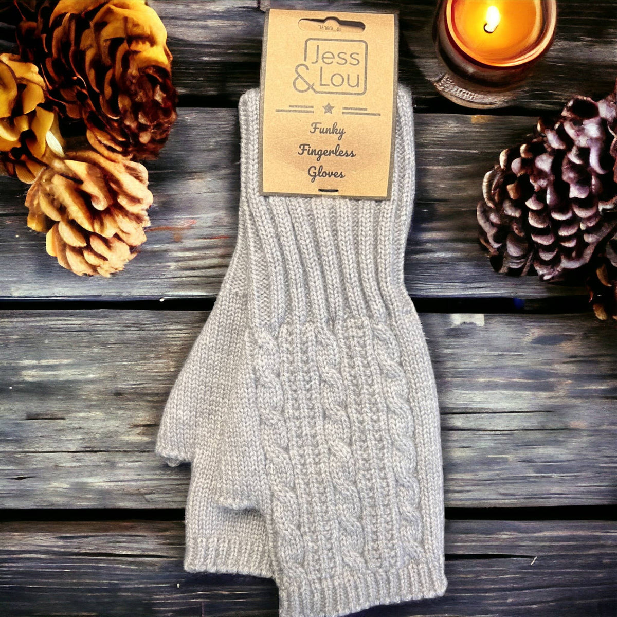 Cosy Fingerless Cable Knit Gloves – Warm & Stylish : Green