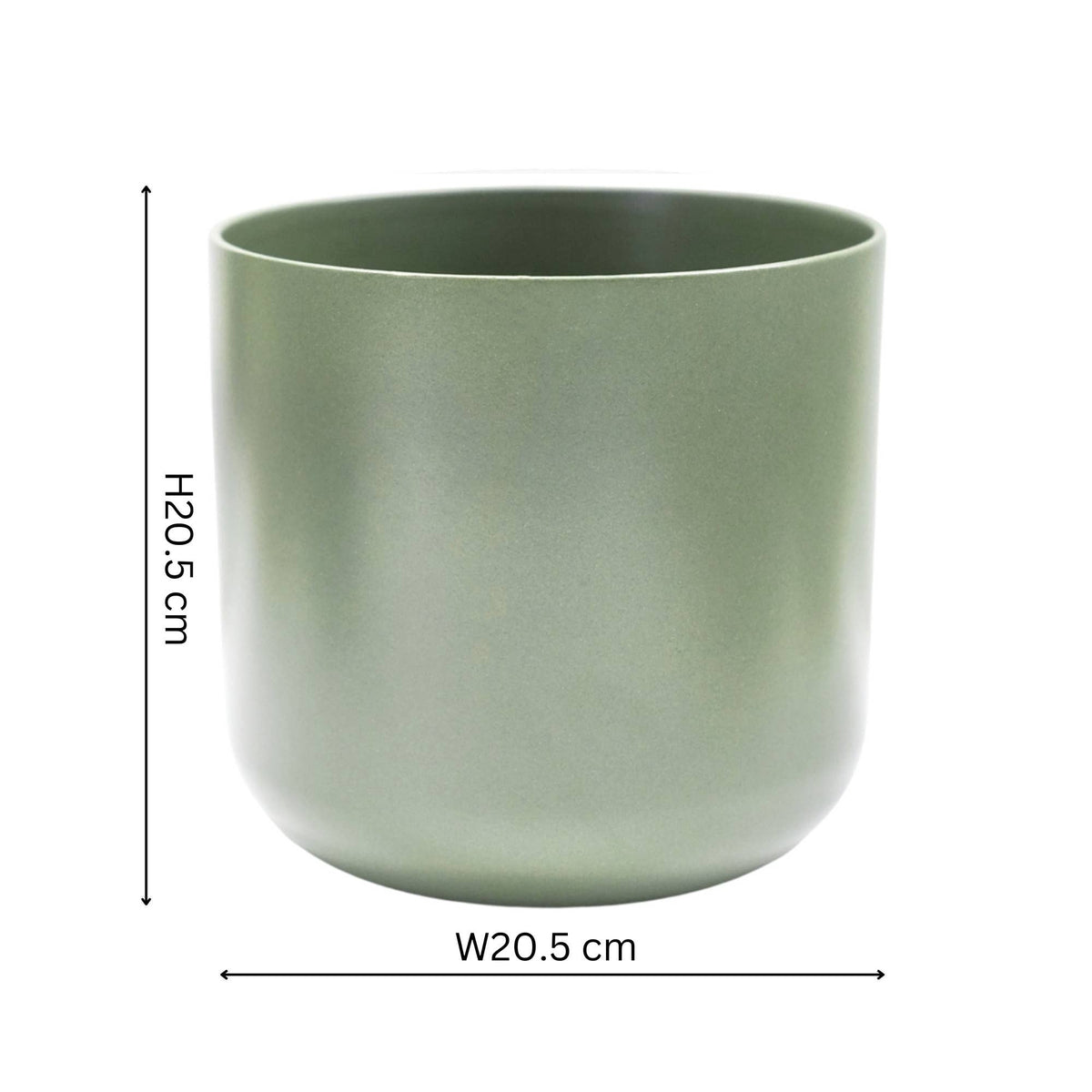 Lisbon Ceramic Indoor Planter H20.5cm D20.5cm: Anthracite
