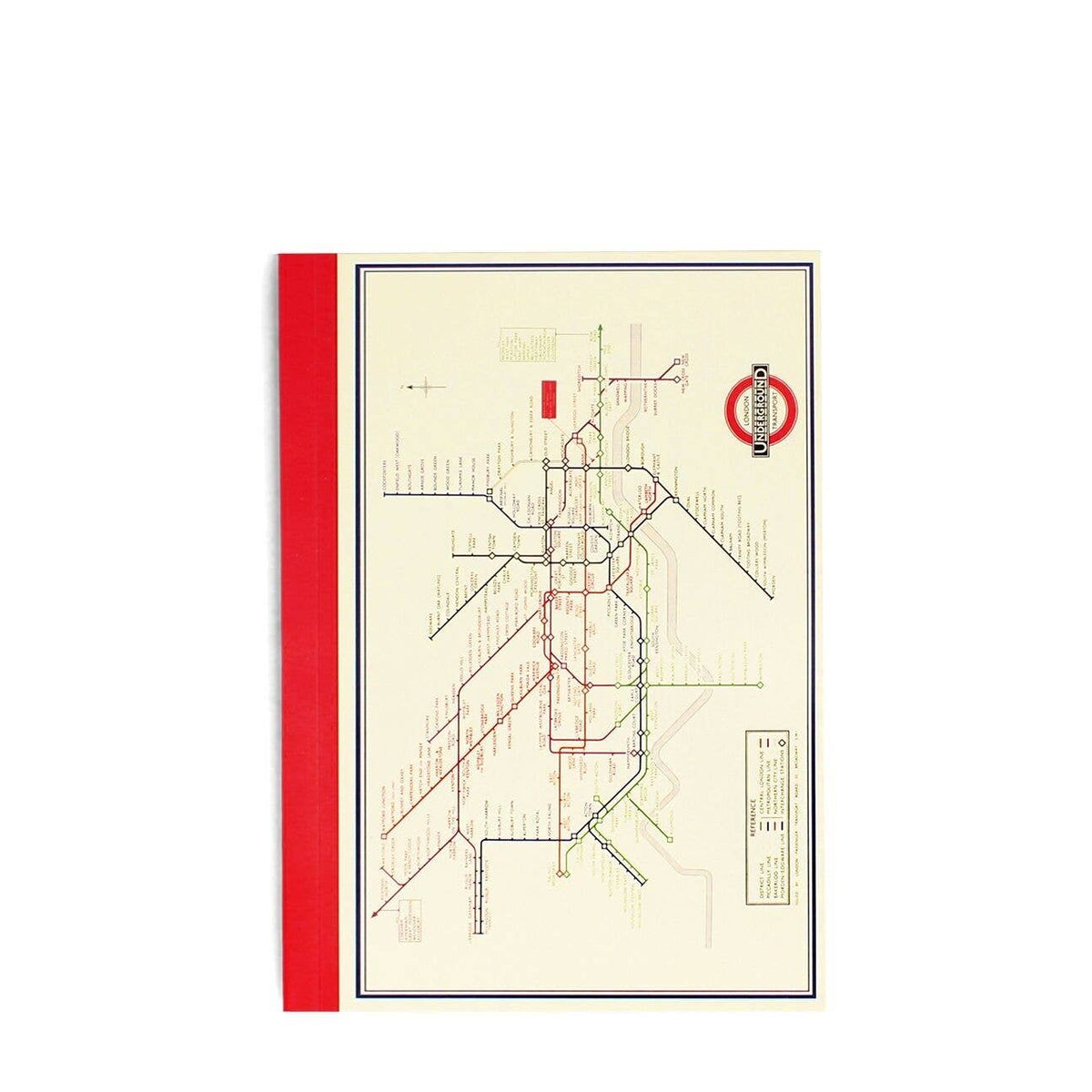 A6 Notebook - TFL Heritage Tube Map