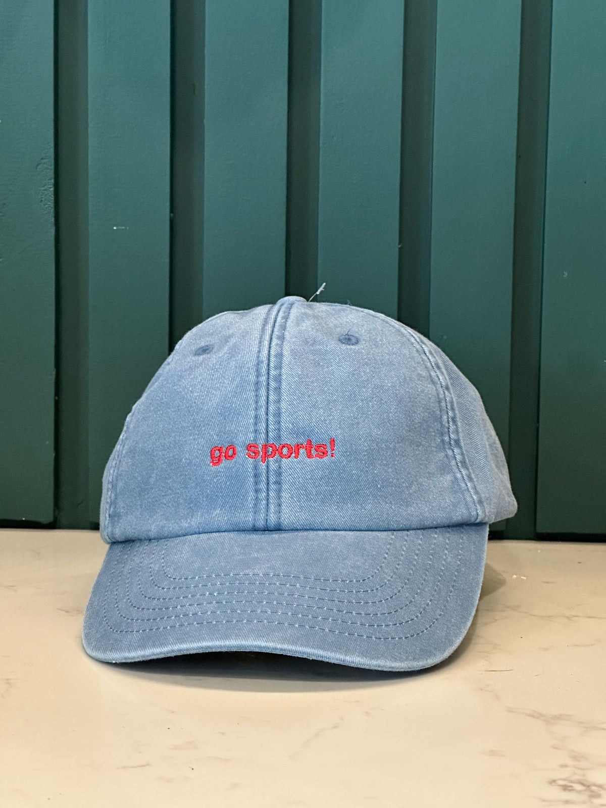 “go sports” Cap: Denim Blue