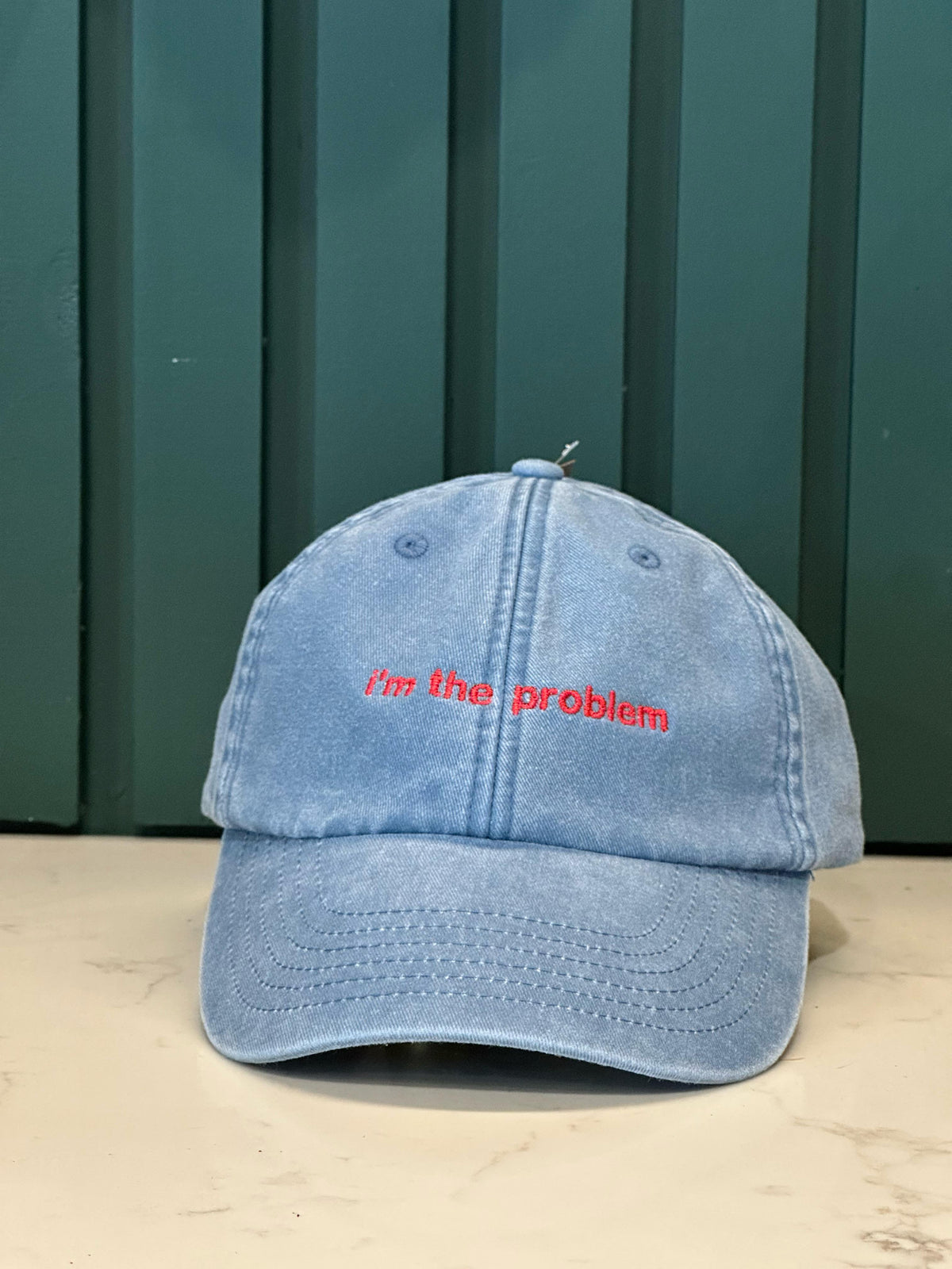 “i'm the problem” Cap: Denim Blue