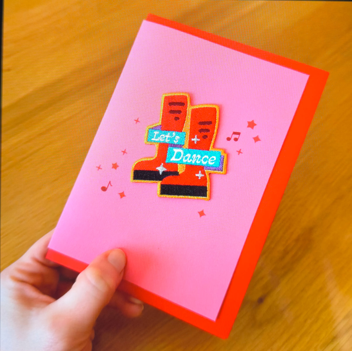 Let's Dance Birthday Card with Patch