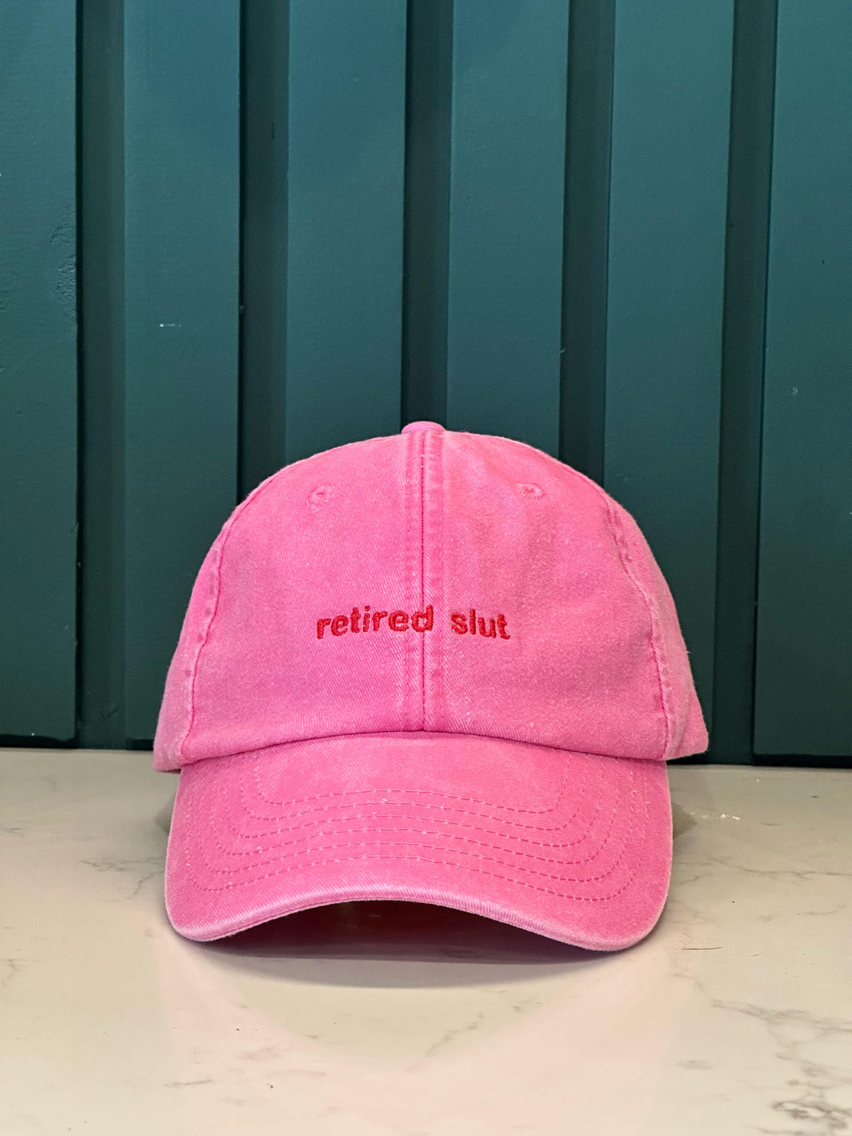 “retired slut” Cap: Dusky Pink