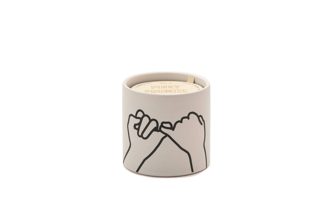 Paddywax Impressions "Pinky Promise" White Ceramic - Wild Fig + Cedar