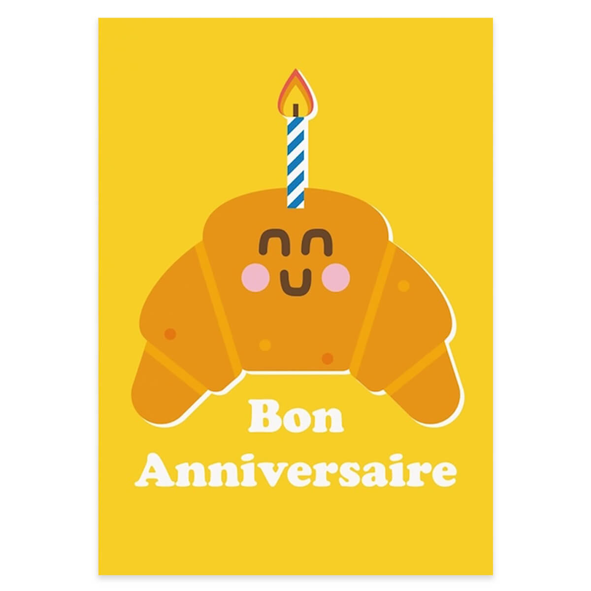 Croissant Birthday Greetings Card