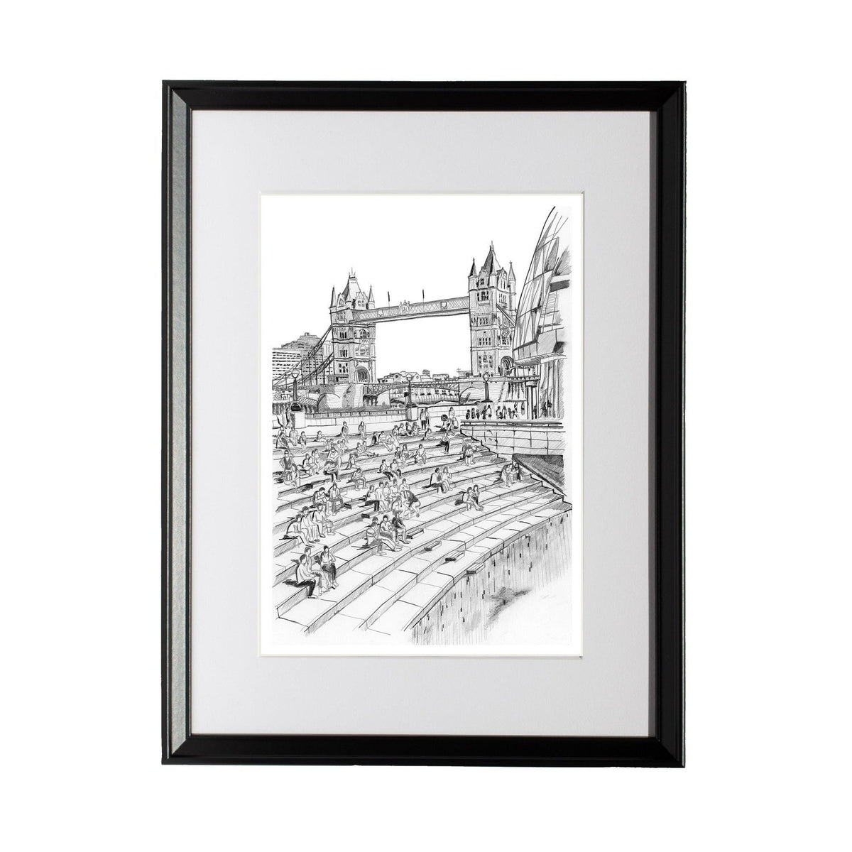 Tower Bridge Pencil Drawing Framed - Magnus Rodwell