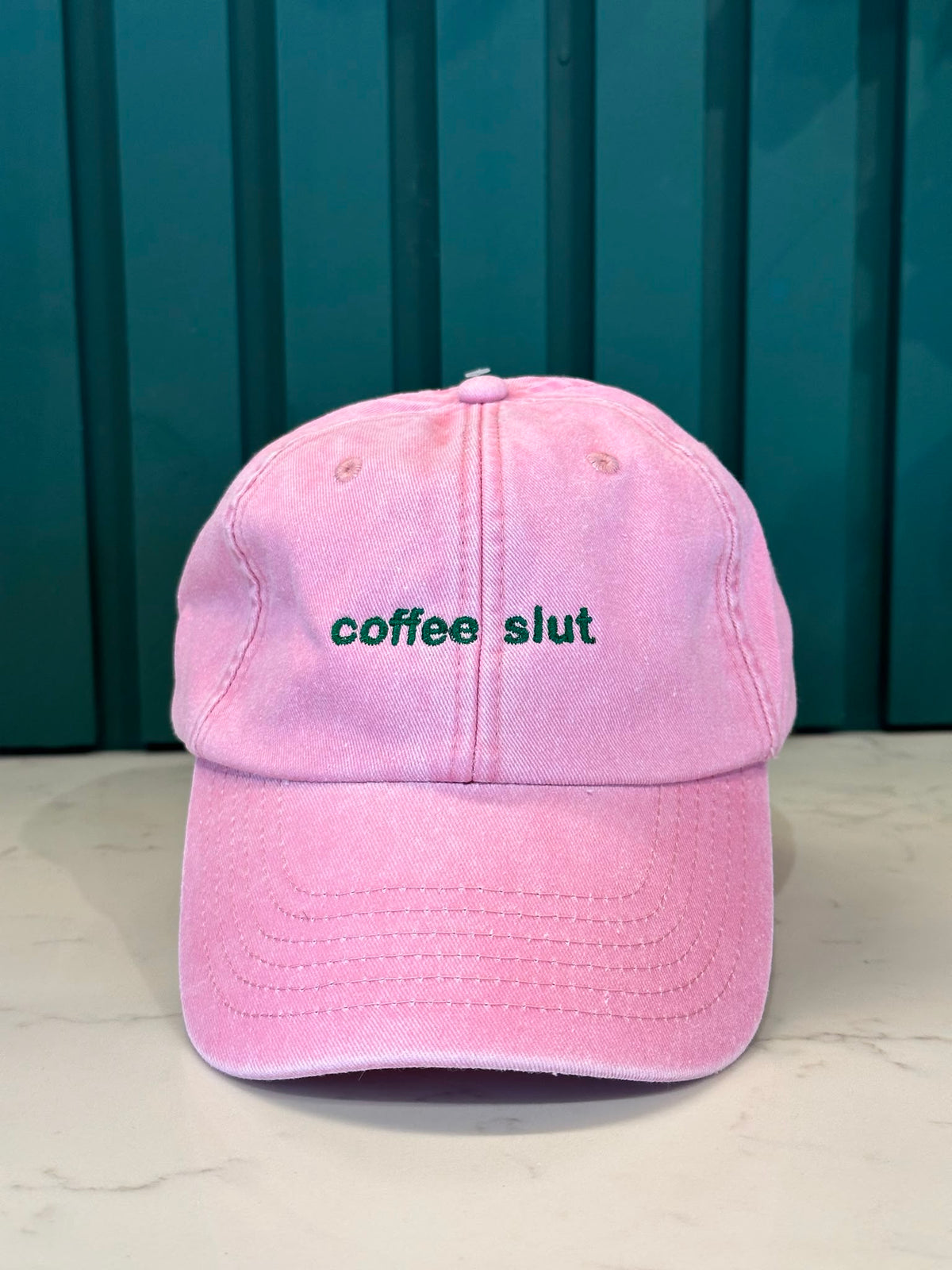 “coffee slut” Cap: Dusky Pink